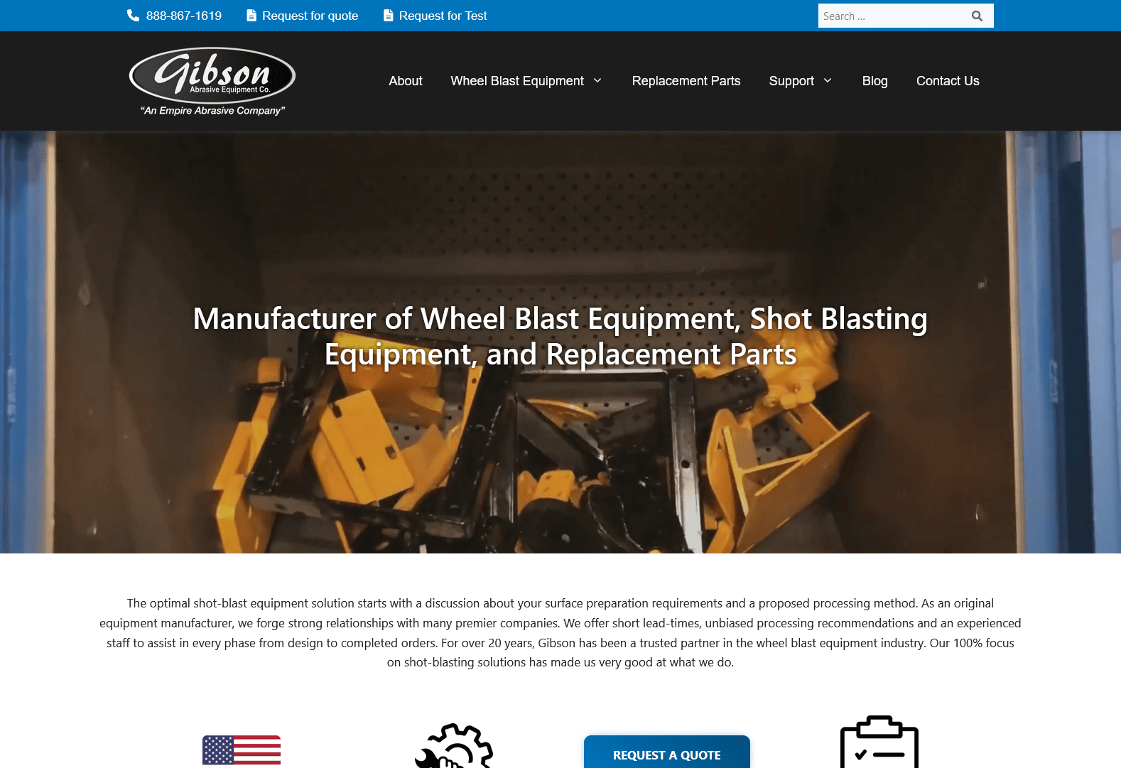 Gibson Abrasive Equipment Homepage